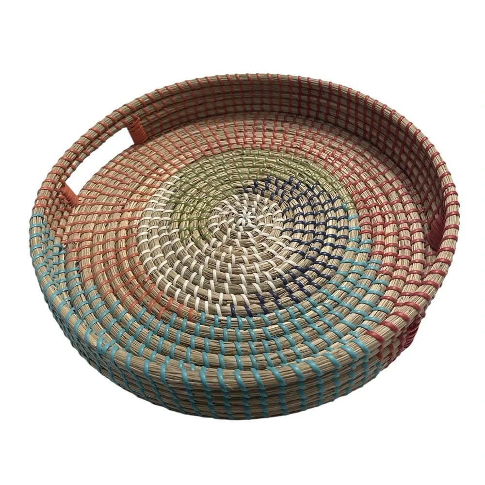 Woven Seagrass Basket With Handles 14